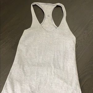 Grey lulu lemon tan top